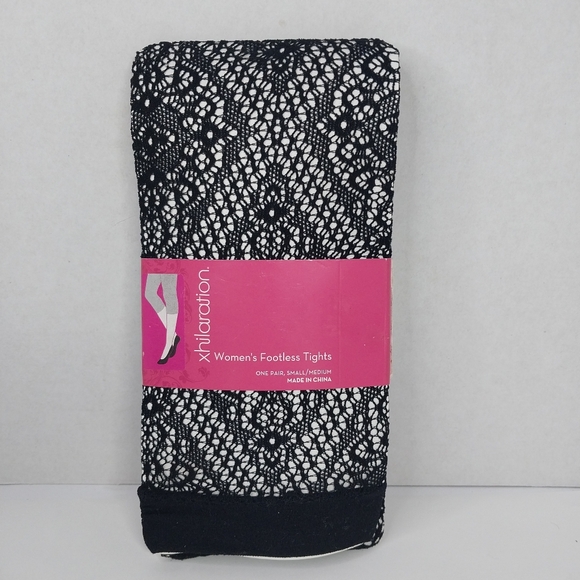 Xhilaration Accessories - Y2K Xhilaration Women's Size S/M Footless Tights Lace Net Black 2000s Fashion